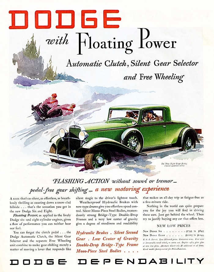 1932 Dodge floating power motor mount
