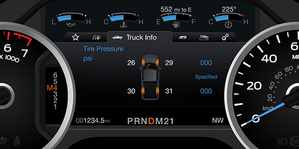 8 In 1 Multi-functional Digital Display Tire Pressure Alarm Gauge with LED Flash 